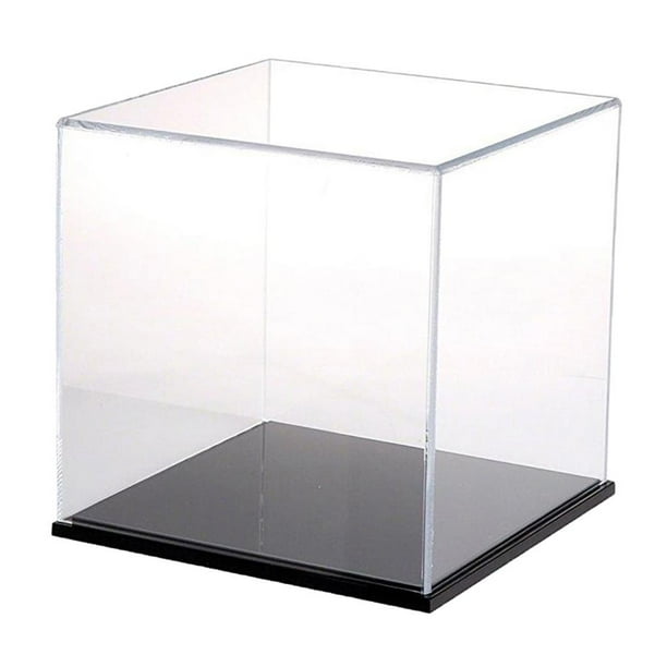 Clear Acrylic Display Case Countertop Box Cube Organizer Stand Dustproof Showcase for Action