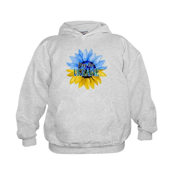 CafePress - Pray For Ukraine Blue And Yellow Sunflower Sweatsh - Kids Hooded Sweatshirt, Classic Hoodie