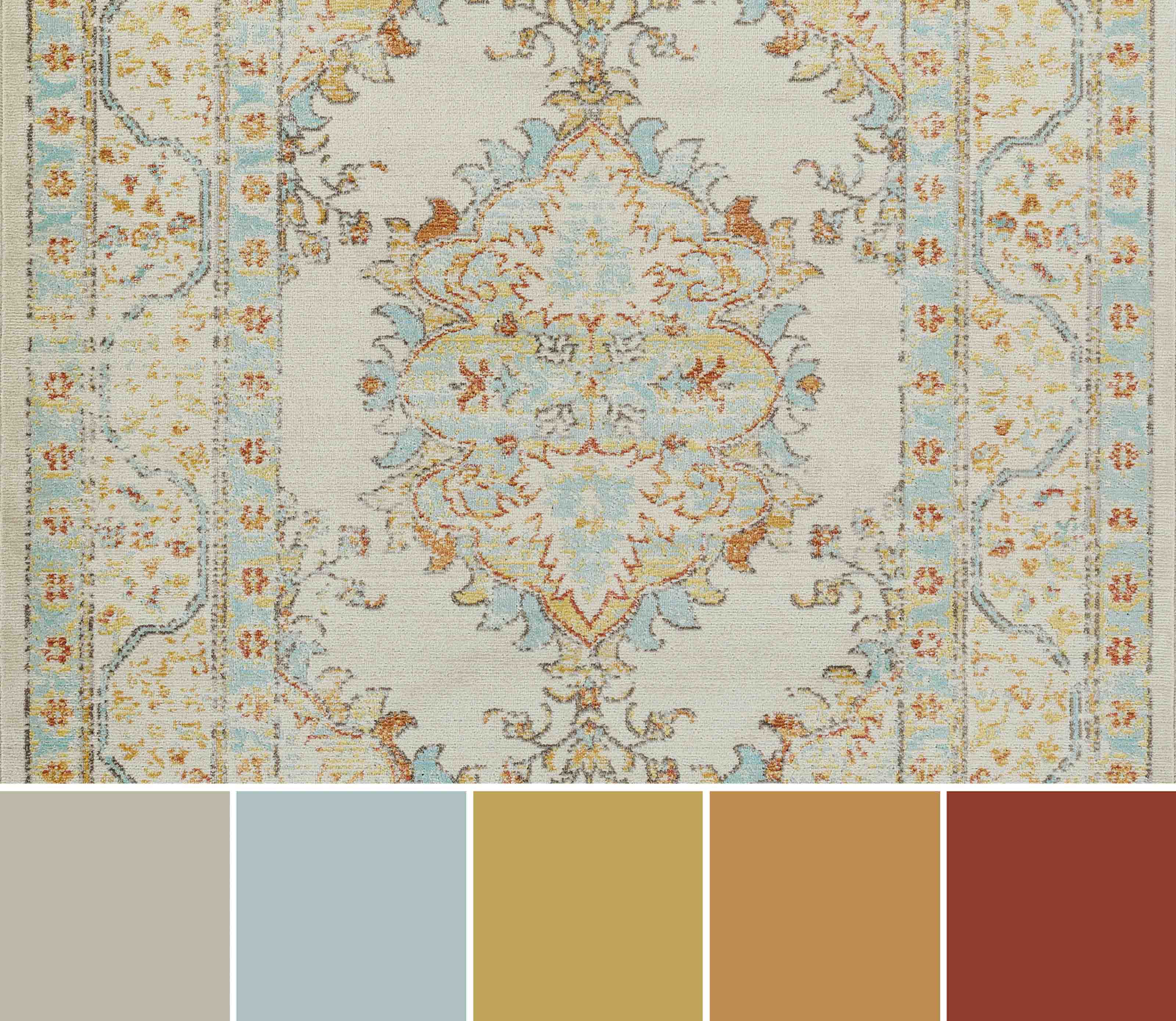 ECARPET Esme Tapis pour Salon, Chambre, Salle A Manger, Entrée, Couloir et Plus Encore.