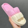 thumbnail image 1 of Zapatillas de mujer con suela blanda y degradado de estrella, sandalias de plataforma gruesas para playa de verano, zapatillas de mujer Eva para el hogar, chanclas para mujer, 1 of 4