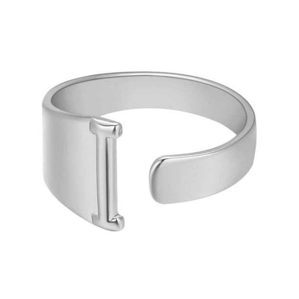 onlyliua para Interior/Exterior Anillo de Pareja de Moda con Veintiséis Letras Inglesas, Anillo Abierto, Joyería para Parejas