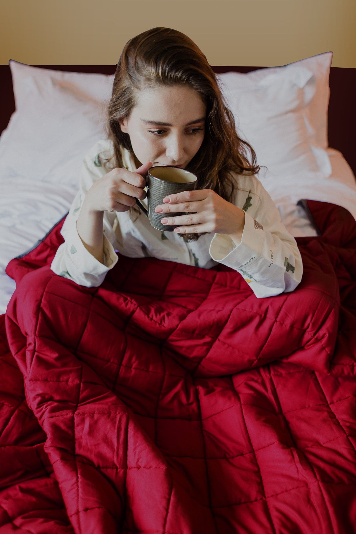 CMFRT Weighted Blanket, Red, 60" x 80", 16 lbs