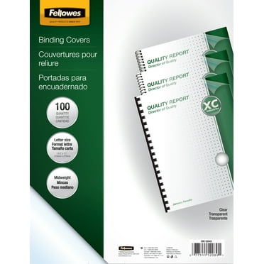 Crystals Clear PVC Binding Covers - Letter, 100 pack