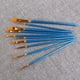 thumbnail image 2 of Juego de pinceles de pintura de acuarela de 10 pinceles de nailon (azul), 2 of 7