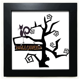 thumbnail image 1 of Halloween Cat Hallowmas Tree Mesa de pared con marco cuadrado negro, 1 of 4