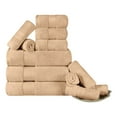 thumbnail image 2 of BNM Turkish Cotton Heavyweight 12 Piece Towel Set, Hazelnut, 2 of 5