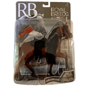 Lanard Royal Breeds Equestrian Horse Play set, Includes Arabian Stallion Horse Figure, Saddle, and Brush