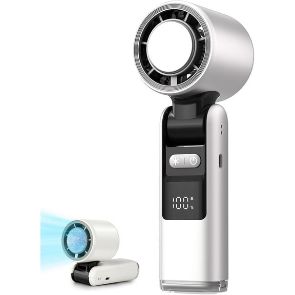 Portable turbo cooling fan, USB rechargeable battery, up to 6 hours of operation,