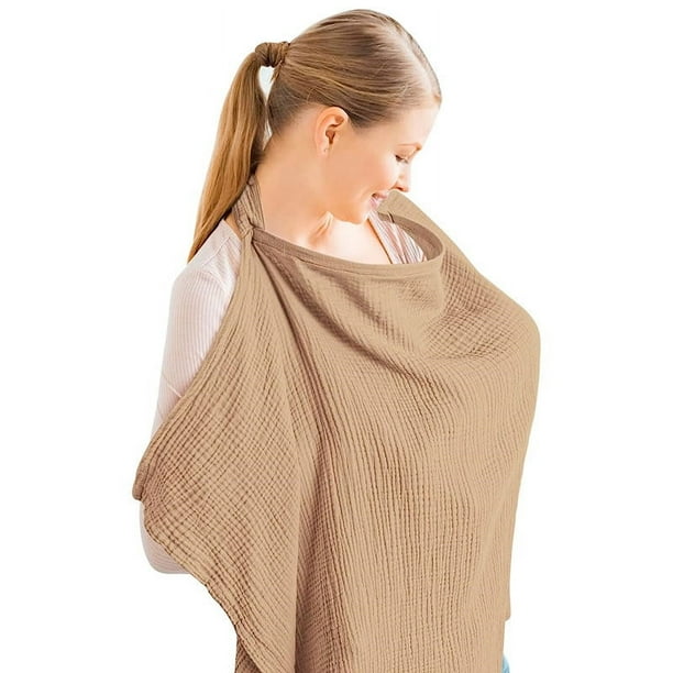 Toalla de algodón para ropa de lactancia fuera de casa, paño anti-luz, chal de gasa para ropa de lactancia, toalla de lactancia transpirable