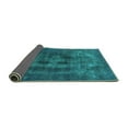 thumbnail image 2 of Ahgly Company Indoor Round Oriental Turquoise Blue Industrial Area Rugs, 5' Round, 2 of 4