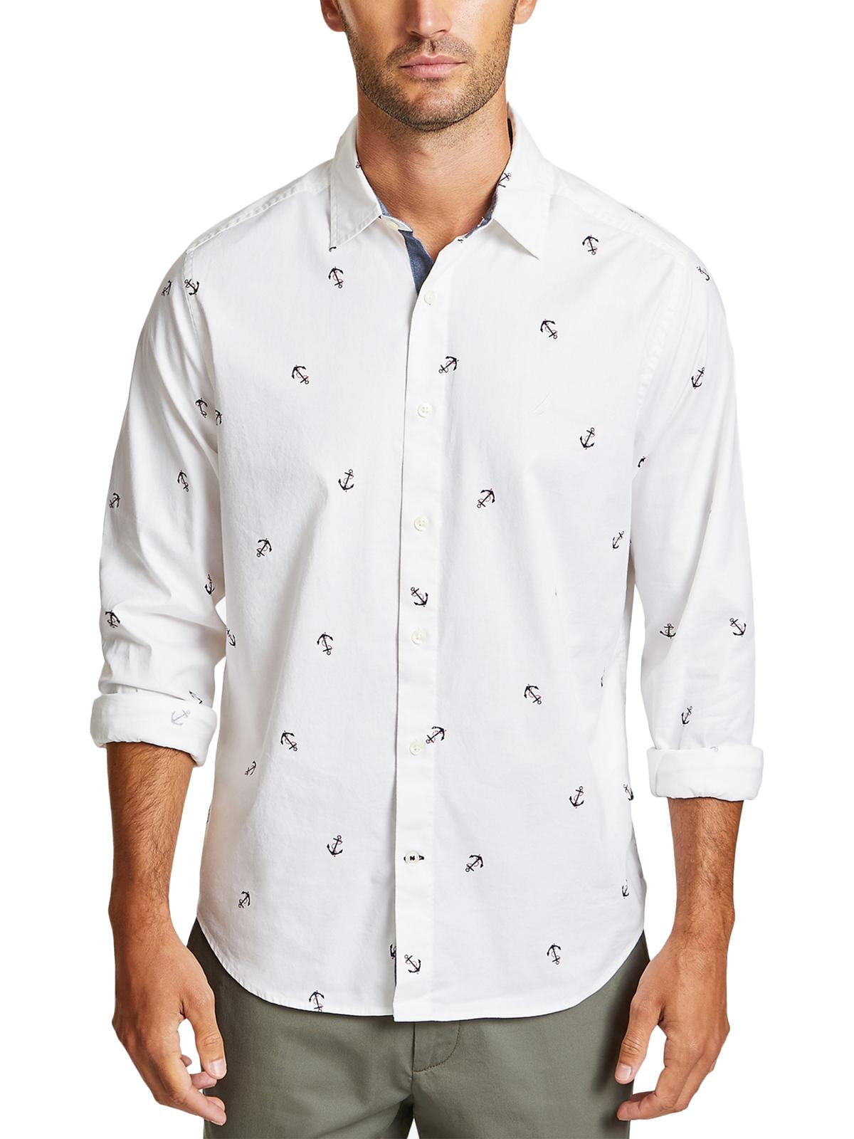 Nautica Mens Printed C Button-Down 