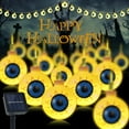 thumbnail image 2 of 20Pcs Solar Eyeball String Light Halloween Decorative Light Portable Bright 20LED Solar Eyeball Lamp Hanging Fairy Light Colorful/Warm White String Light for Party Outdoor Decor, 2 of 11