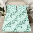 thumbnail image 2 of Manfei Green Butterfly Twin Sheet Sets for Teen, Garden Floral Flower Twin Fitted Sheet, Modern Fashion Flat Sheet, Super Cozy Room Decor, 3pcs, 2 of 7