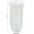 thumbnail image 3 of DecMode Glass Ribbed Fluted Candle Holder, 3 of 9