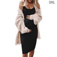 thumbnail image 2 of Robe Femme Enceinte Sans Manches Courte Robe d'Été Sans Manches Courte Robe d'Été Enceinte Robe Couleur Unie Tenue d'Été, Noir, 3TG, 2 of 6