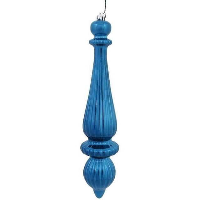Vickerman N150802DMV Bleu Mat Goutte UV Percé Ornement - 14 Po - 2 par Sac