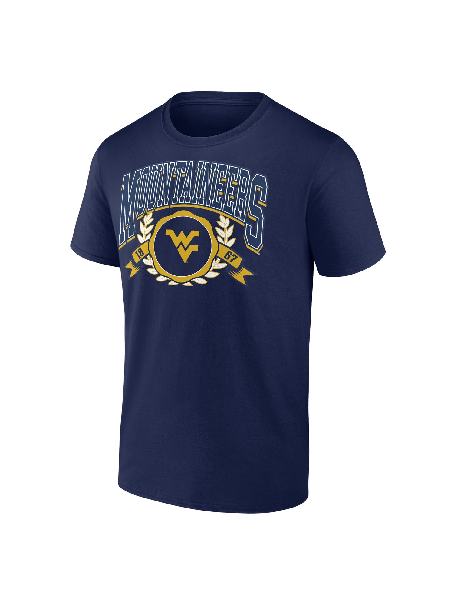 NCAA West Virginia Mountaineers Men's Cotton Navy Short Sleeve T-Shirt