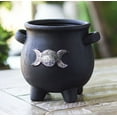 thumbnail image 7 of Black Triple Moon Cauldron Terracotta Succulent Plant Planter Pot Or Pen Holder, 7 of 7