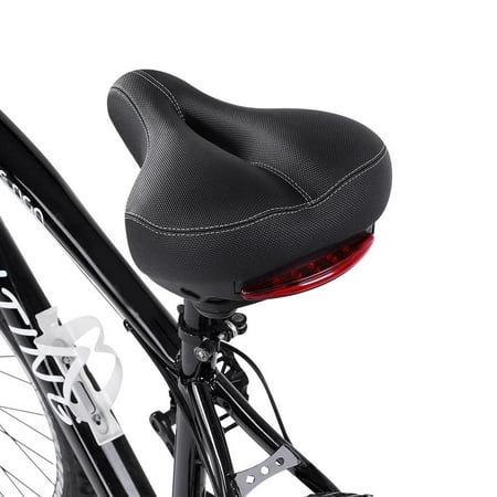 LAFGUR Most Comfortable Bike Seat for Seniors, Mountain Road Bike Soft Seat Saddle with Tail Light Replacement Bicycle Accessory for Men and Women Comfort, Mountain Bike