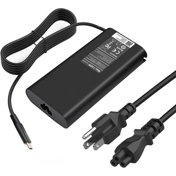 130W USB-C Replacement Power Adapter for Dell Latitude 5401 5411 5421 5431 5501 5511 5520 5531, Inspiron 16 7620 7630