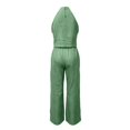 thumbnail image 3 of Women's Summer Sets Casual 2 Piece Outfits Sleeveless Tank Tops and Loose fit wide leg pants Loungewear Vacation Outfits(Green,M), 3 of 4