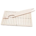 thumbnail image 1 of 1 Set Wood Weaving Loom Stick Set Beginners Weaving Loom Shuttle for Bracelet Bag Belt Camera Strap, 1 of 9