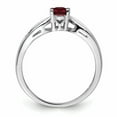 thumbnail image 5 of 925 Sterling Silver Polished Created Ruby Ring Size 5 Ring for Women - .50 cwt, 5 of 5