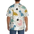 thumbnail image 6 of Picia Cute Dinosaurs Men's Linen Shirts Short Sleeve Cuban Beach Shirts Casual Shirts Button Down Shirt for Men Beach Summer Wedding Shirt-Medium, 6 of 7