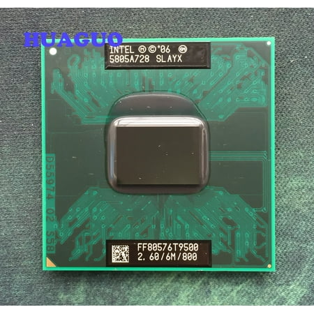 Intel Core 2 Duo T9500 2.6 GHz Dual-Core 6MB Mobile CPU Processor SLAYX FF80576T9500 Socket
