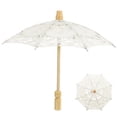 thumbnail image 4 of Raindrops 8pcs Wedding Photography Prop Decorative Embroidery Parasol Bride White Lace Umbrella, 4 of 8