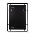 thumbnail image 3 of Tyler Dillon Matte Black Vanity and Wall Mirror with Metal Pipe Inspired Frame - 40"H x 30"W, 3 of 10