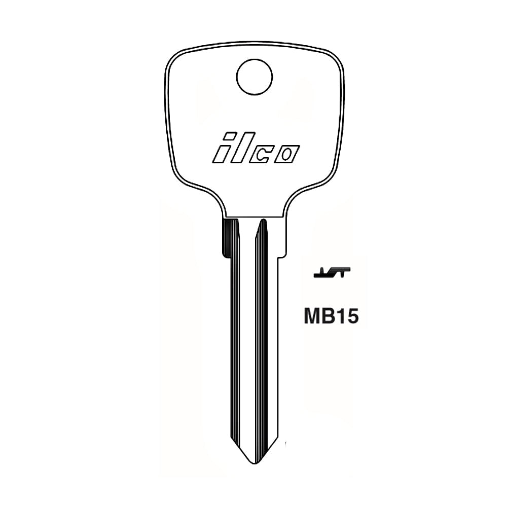 ILCO Replacement Uncut Key Blank for Mercedes Benz - MB15 - ME-HZ (10 Pack)