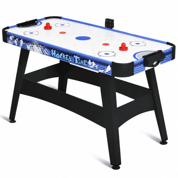 54" Air Hockey Table, Indoor Arcade Game Table with Digital LED Scoreboard, Powerful 12V Motor, 2 Pucks & 2 Pushers for Kids & Adults