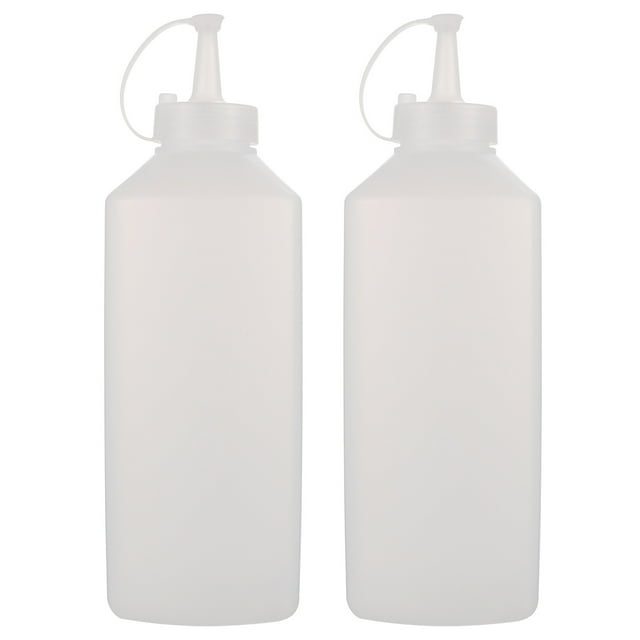 2 botellas exprimibles para ketchup, salsa, condimentos
