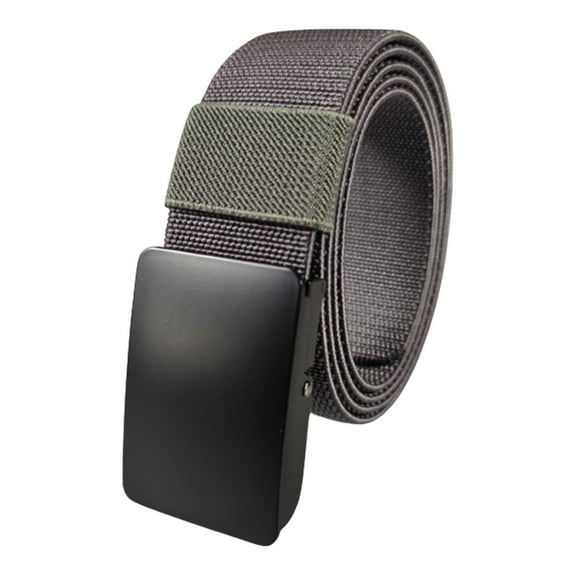 Men's Belt with Breathable Canvas Webbing for Men Casual Golf Dress Pants-gray