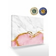 thumbnail image 2 of Pink Gold Marble Wall Art for Living Room,Canvas Picture Wall Decor for Bathroom Bedroom,Modern Abstract Marble Crack Texture Painting Artwork for Office Kitchen Hallway Dining Room Decor 16"x20", 2 of 8