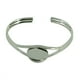 thumbnail image 4 of 2 uds., 20mm, configuración de brazalete, brazalete, de cabujón, camafeo, bandeja de Hugo brazalete en blanco con almohadillas, 4 of 8