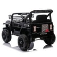 thumbnail image 4 of Ambifirner 12v Ride On Truck Car With Parent Remote Control, Electric Toys With Spring Suspension, Led Lights & Music Player - Microphone Jack For Kids, Easy To Assemble, Black, 4 of 9