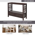 thumbnail image 6 of uhomepro Buffet Cabinet Sideboard Console Table for Entryway, Kitchen Storage Cabinet with 2 Drawers, Bottom Shelf, Home Furniture Console Table, Upgrade Solid Wood Frame & Legs, Espresso, 6 of 12
