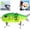 D, variant on Glide Bait for Bass Fishing, Multi-Jointed Swimbait Wobbler, White Glide Baits with Soft Rubber Fins
