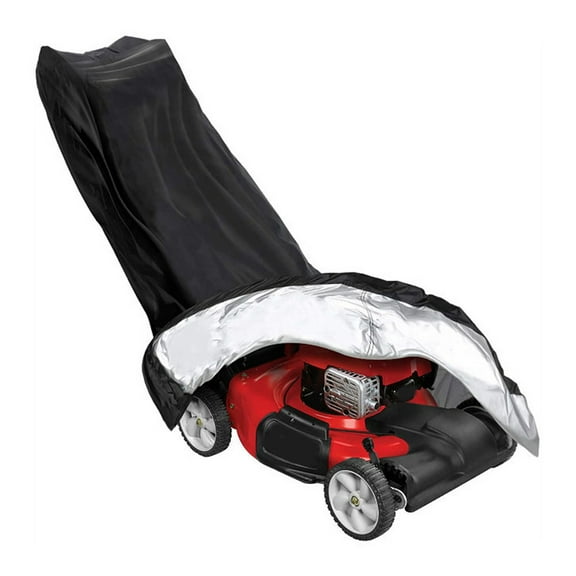 210D Heavy Duty Oxford Lawn Mower Cover Waterproof Dustproof Push Mower Cover for Outdoor Storage Protection