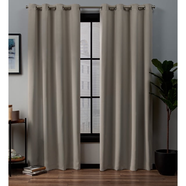 Exclusive Home Rideaux Académie Total Blackout Oeillet Haut Rideau Panneau Paire, 52x84, Vintage Lin