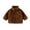 Brown, variant on YHAJDS Kids Winter Coat 2-8 Years Boys Girls Long Sleeve Solid Color Fleece Jacket with Hood Zipper Pockets Warm Outerwear for Winter