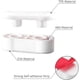thumbnail image 2 of Xiao Hua Kit de parachoques universal para asiento de inodoro juego de 4 piezas, se utiliza junto con el asiento y la tapa del inodoro; Características: Almohadilla adhesiva ovalada blanca, 2 of 5