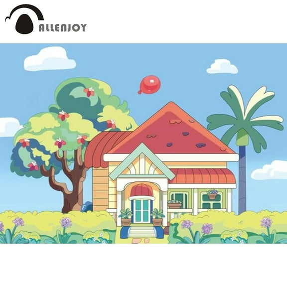 Allenjoy Cartoon Dog House Birthday Party Family Gathering Photography Background Baby Shower Newborn Home Garden r Banner