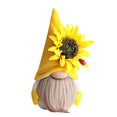 thumbnail image 4 of Decorativa Gnomo de girasoles de peluche, adornos de muñeca Tomte enano elfo sin rostro (negro) Likrtyny Decoraciones, 4 of 6