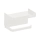 thumbnail image 4 of Portarrollos de papel higiénico dispensador de toallitas autoadhesivo con estante Blanco estilo A, 4 of 8