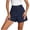 Navy-Shorts for women, variant on Hilenly Dressy Casual Shorts for Women High Waisted Summer Lounge Pleated Shorts Elastic Waisted Tailored Work Shorts with Pockets