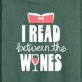 thumbnail image 3 of Instant Message - I Read Between The Wines - Women's Lightweight French Terry Long Sleeve Shirt, 3 of 6