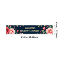 thumbnail image 3 of LUUFILx Women's History Month Floral Banner Photography Props Party Supplies Backdrop Background Decorations Event Celebration Wall Decor, 3 of 8